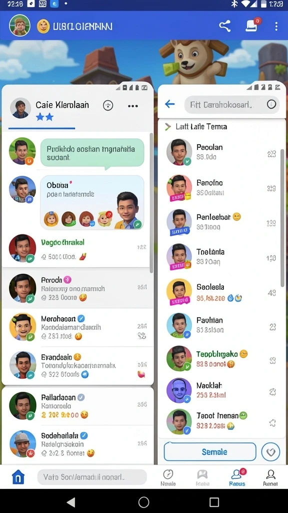 mpoid - Fitur sosial yang memungkinkan interaksi antar pengguna.